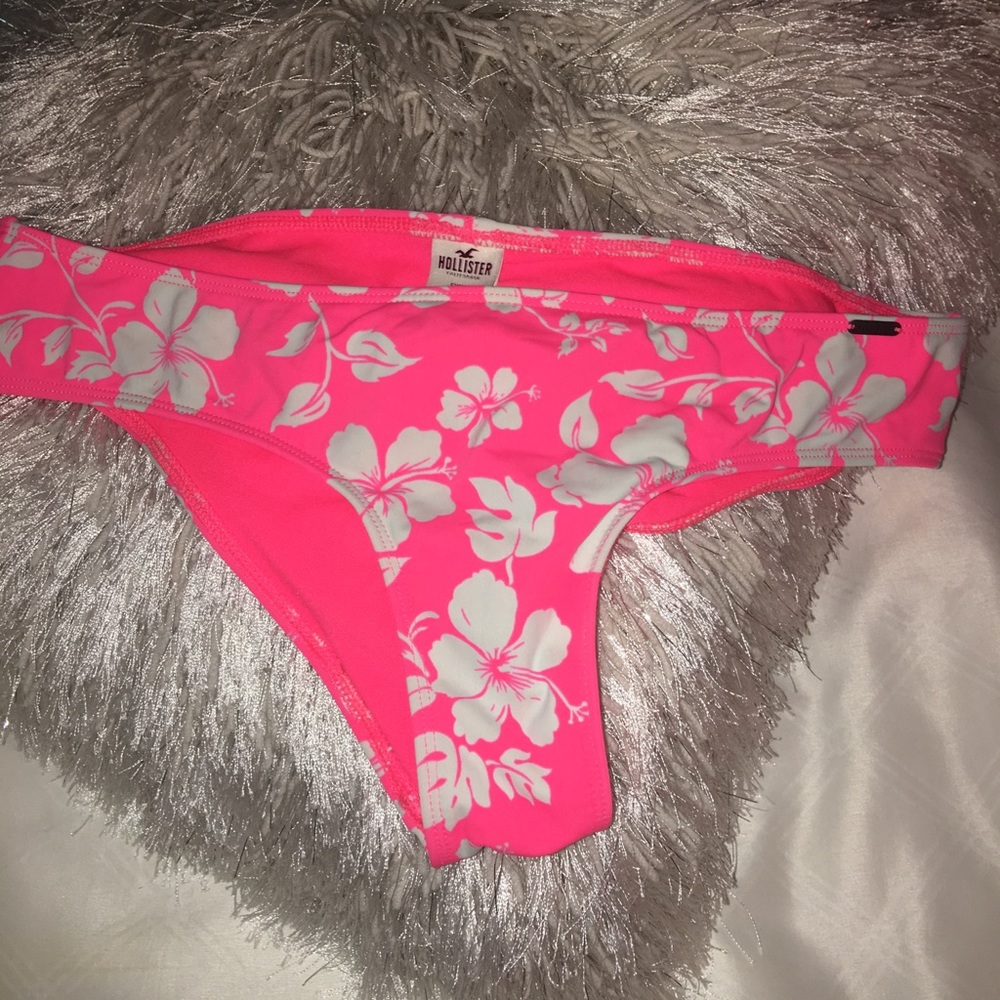 Two hollister swim bottoms, one small one medium
